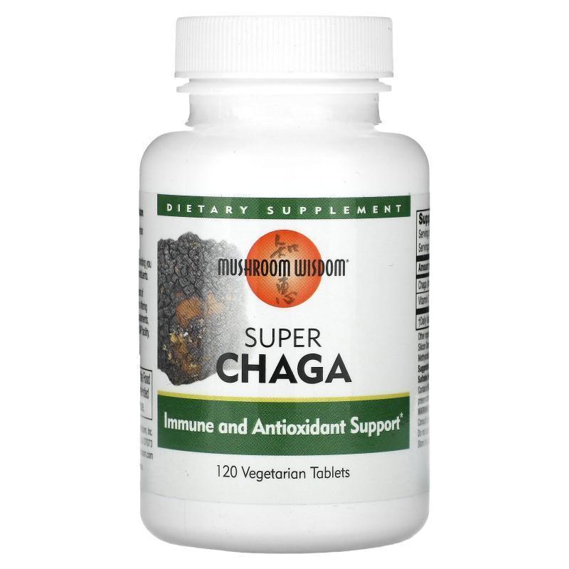 Mushroom Wisdom,Super Chaga, 120 Vegetarian Tablets