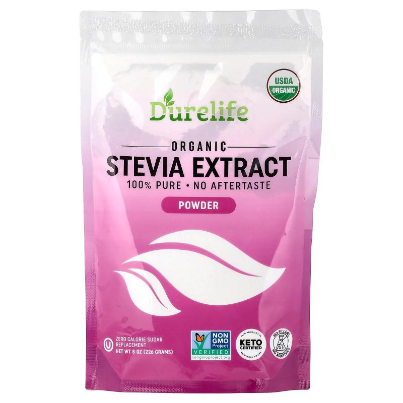DURELIFE NUTRITION LLC,Organic Stevia Extract Powder, 8 oz (