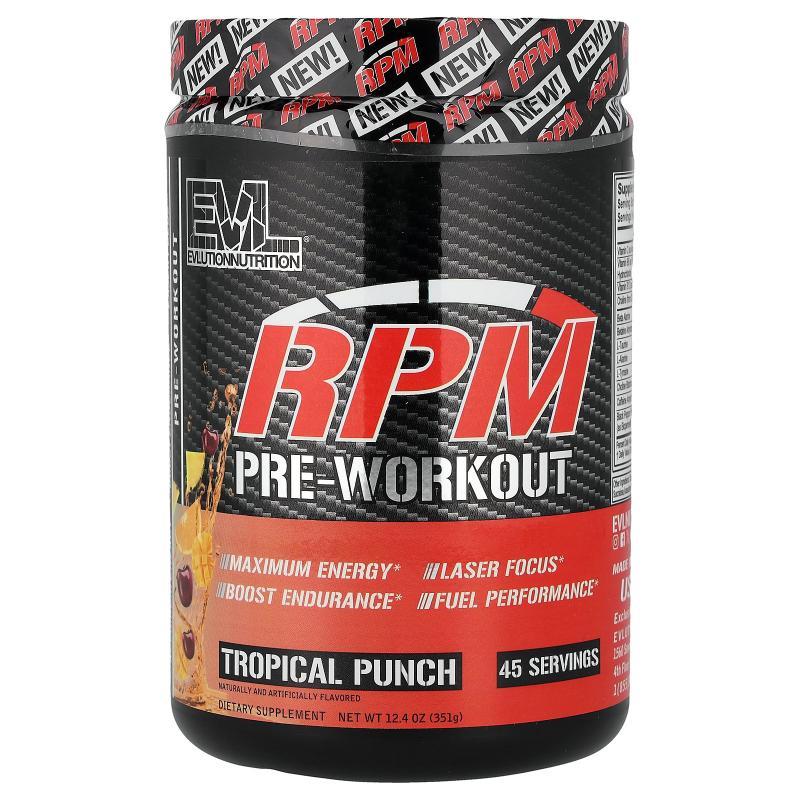 EVL,RPM Pre-Workout, Tropical Punch, 12.4 oz (351 g)