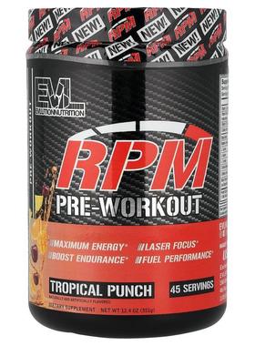 EVL,RPM Pre-Workout, Tropical Punch, 12.4 oz (351 g)