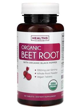 Healths Harmony,Organic Beet Root with Organic Black Pepper