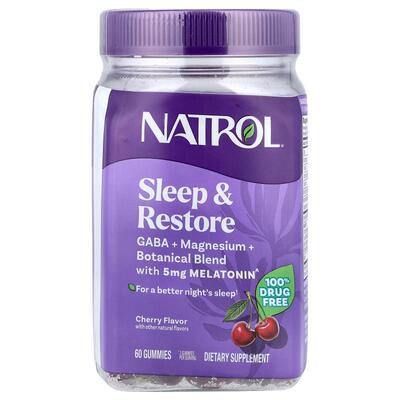 Natrol,Sleep & Restore Gummies with 5 mg Melatonin, Cher