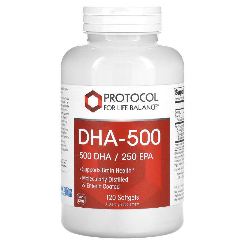 Protocol for Life Balance,DHA-500，120 粒软凝胶