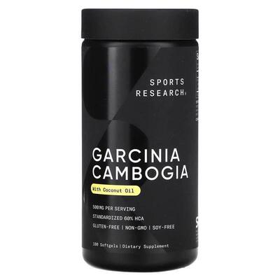 Sports Research,Garcinia Cambogia, With Coconut Oil, 500 mg,
