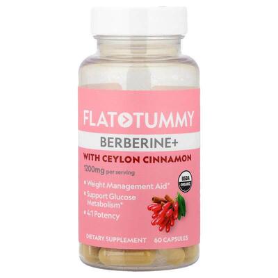 Flat Tummy,Berberine+ With Ceylon Cinnamon, 60 Capsules