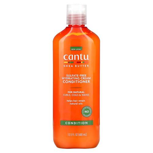 Cantu,天然秀发用乳木果油无硫酸盐润肤霜护发素，13.5 液量盎司4