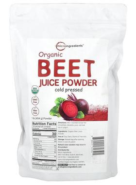 Micro Ingredients,Organic Beet Juice Powder, 1 lb (454 g)