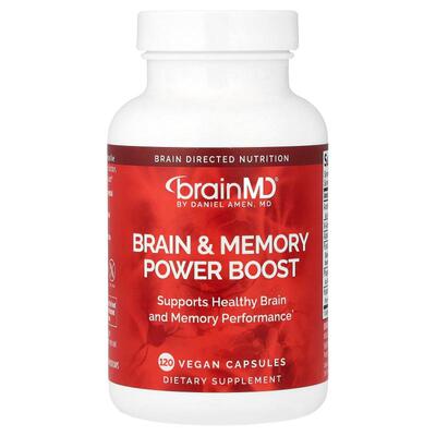 BrainMD,Brain & Memory Power Boost, 120 Vegan Capsules
