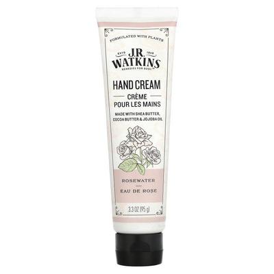 J R Watkins,Hand Cream, Rosewater, 3.3 oz (95 g)