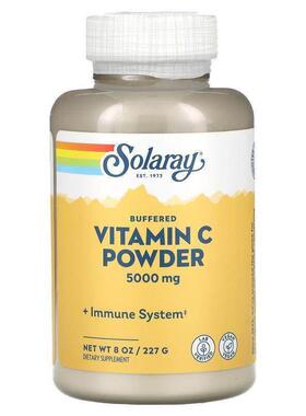 Solaray,Buffered Vitamin C Powder, 5,000 mg, 8 oz (227 g)