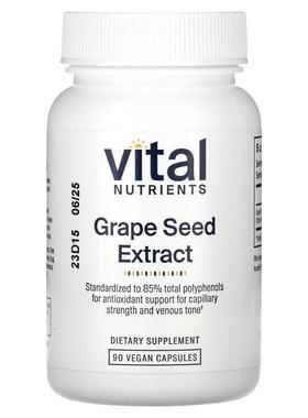Vital Nutrients,Grape Seed Extract, 90 Vegan Capsules