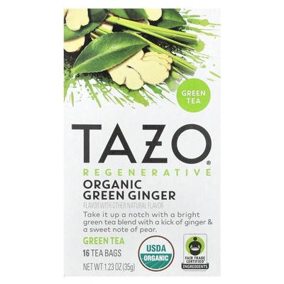 星巴克泰舒茶,Regenerative, Green Tea, Organic Green Ginger,