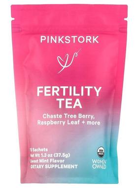 Pink Stork,生育支持茶，甜薄荷，15 包，1.3 盎司（37.5 克）