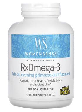 Natural Factors,WomenSense，RxOmega-3，120 粒肠溶软凝胶