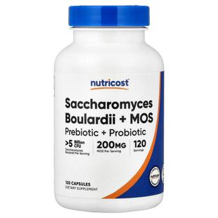 Nutricost,Saccharomyces Boulardii + MOS, 120 Capsules