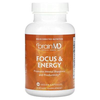 BrainMD,Focus &amp;amp;amp;amp; Energy, 120 Vegan Capsul
