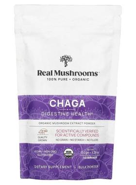 Real Mushrooms,Chaga, Organic Mushroom Extract Powder, 5.29