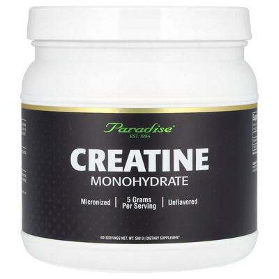 Paradise Herbs,Creatine Monohydrate, Unflavored, 500 g