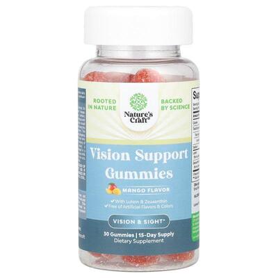 Natures Craft,视觉支持软糖，芒果味，30 粒软糖