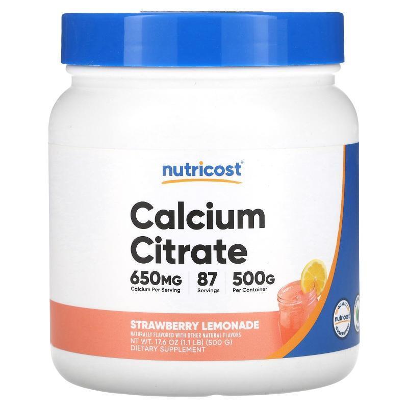 Nutricost,Calcium Citrate, Strawberry Lemonade, 17.6 oz (500