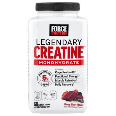 Force Factor,Legendary Creatine Monohydrate, Berry Blast