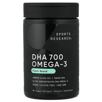 Sports Research,DHA 700 Omega-3, Plant-Based , 90 Veggie Sof