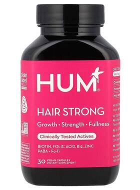 HUM Nutrition,头发强韧支持，30 粒全素胶囊