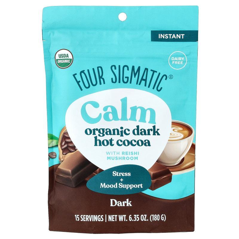 Four Sigmatic,Calm, Organic Dark Hot Cocoa, 6.35 oz (180 g)