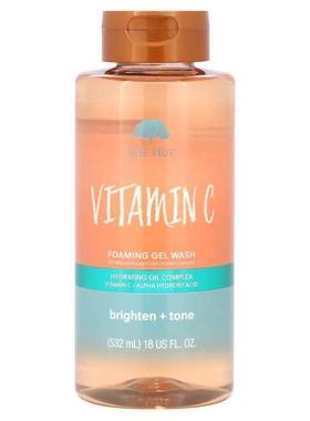 Tree Hut，泡沫啫喱洗面奶，维生素 C，18 盎司