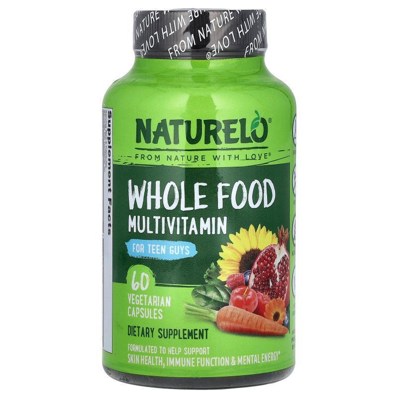 NATURELO,Whole Food Multivitamin for Teen Guys, 60 Vegetaria