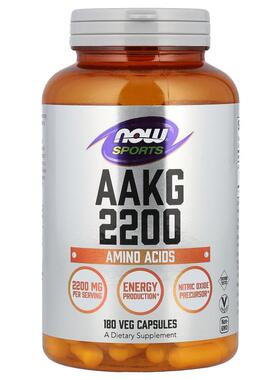诺奥,AAKG 2200，2200 毫克，180 粒素食胶囊（每粒胶囊 550 毫克