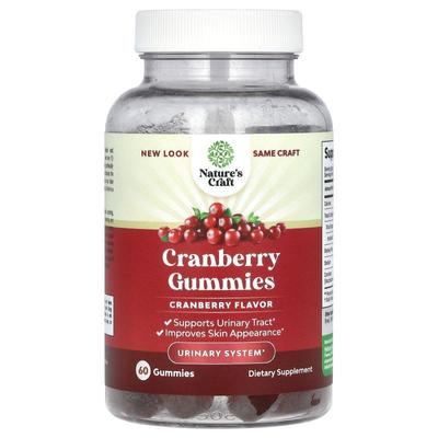 Natures Craft,Cranberry Gummies, Cranberry , 60 Gummies