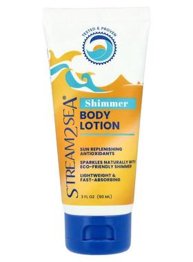 Stream2Sea,身体乳，微光，3 液量盎司（90 毫升）