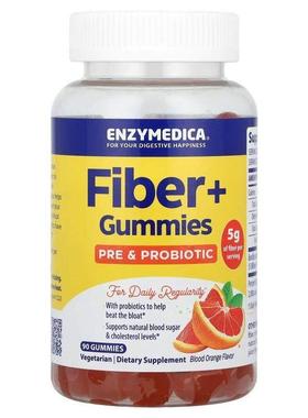Enzymedica,Fiber+ Gummies, Pre &amp;amp;amp;amp;amp; Pro