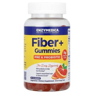 Enzymedica,Fiber+ Gummies, Pre &amp;amp;amp;amp;amp; Pro