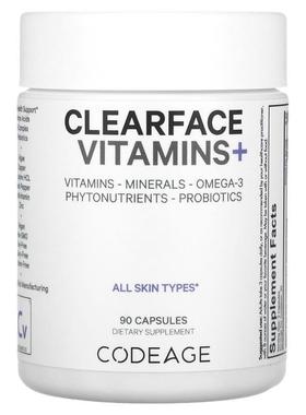 Codeage,Clearface 维生素 +，90 粒胶囊
