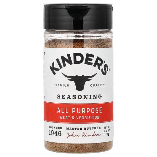 KINDER'S,Seasoning, All Purpose, Meat & Veggie Rub, 6 oz