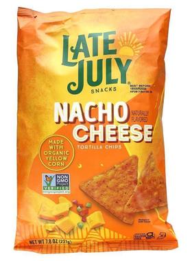 Late July,Snacks, Tortilla Chips, Nacho Cheese, 7.8 oz (221