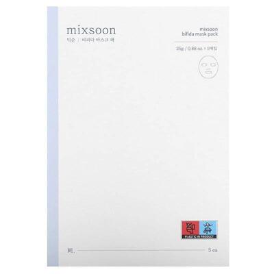 MIxsoon,Bifida Beauty Mask Pack, 5 Masks,  0.17 oz (5 g) Eac