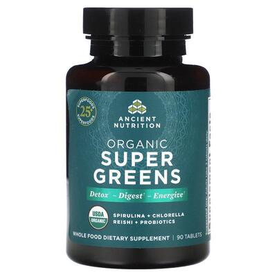Dr. Axe / Ancient Nutrition,有机 Super Greens，90 片