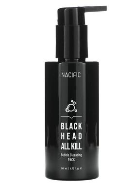 Nacific,Black Head All Kill, Bubble Cleansing Pack, 4.73 fl