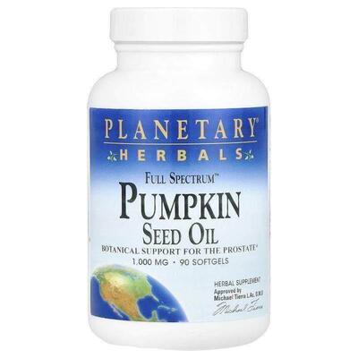 Planetary Herbals,全谱，南瓜籽油，1000 毫克，90 粒软凝胶