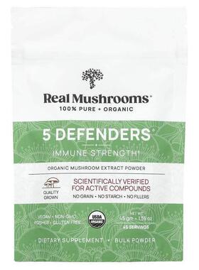 Real Mushrooms,有机，5 Defenders，机体机体防御力，1.59 盎司4