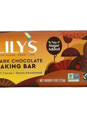 Lily's Sweets,优质烘焙棒，黑巧克力，4 盎司（113 克）