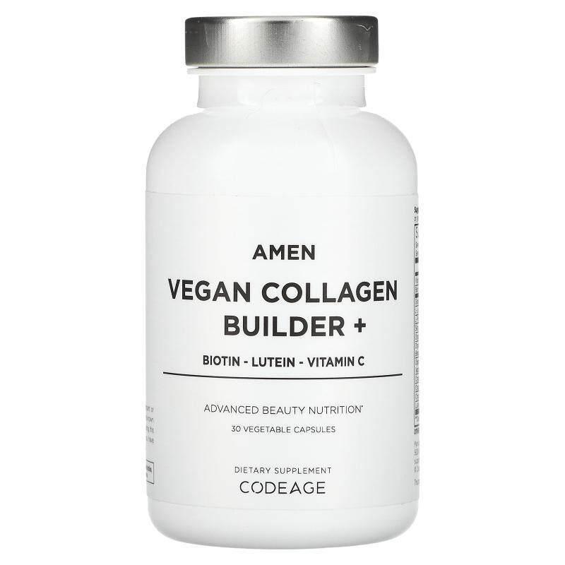 Codeage,Amen，素食胶原蛋白构建剂+，30 粒素食胶囊