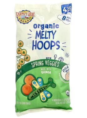 Earth's Best,Organic Melty Hoops, Puffed Corn Snack, Spring