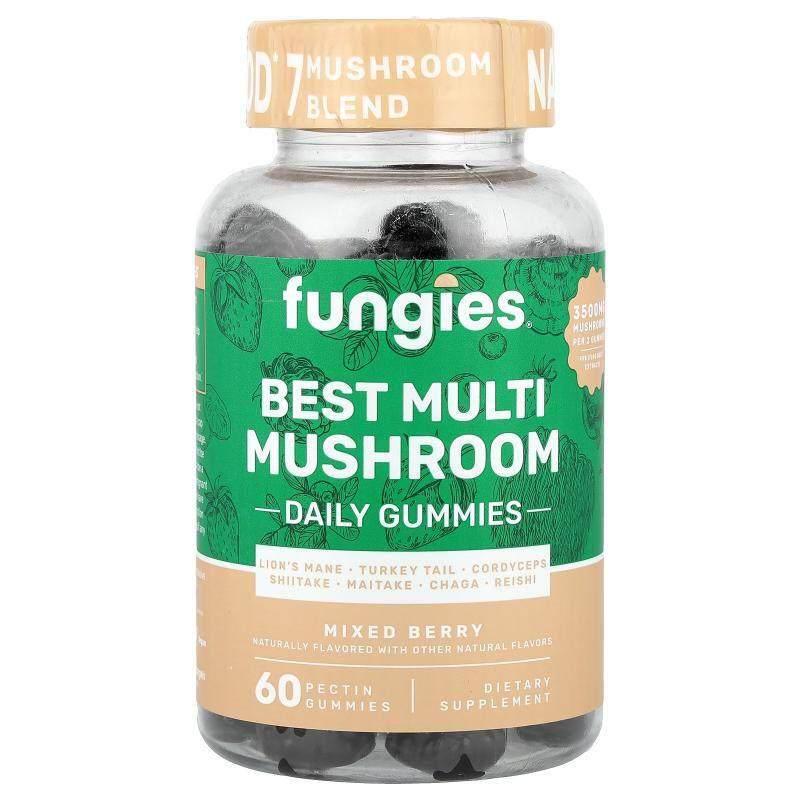 Fungies,Best Multi Mushroom Daily Gummies, Mixed Berry, 60 P图片