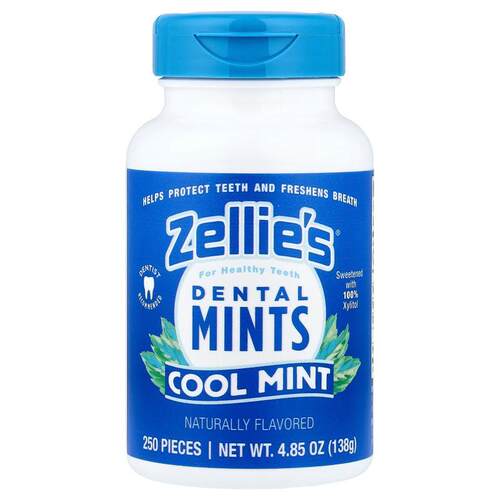 Zellie's,Dental Mints, Cool Mint, 250 Pieces