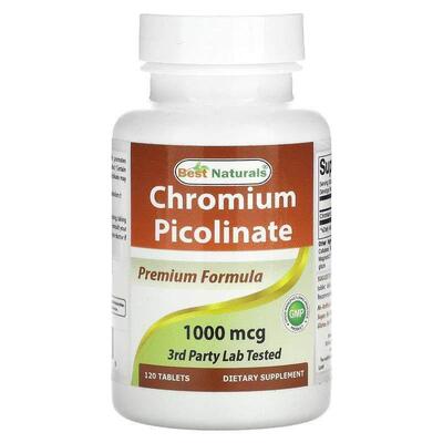 Best Naturals,Chromium Picolinate, 1000 mcg , 120 Tablets
