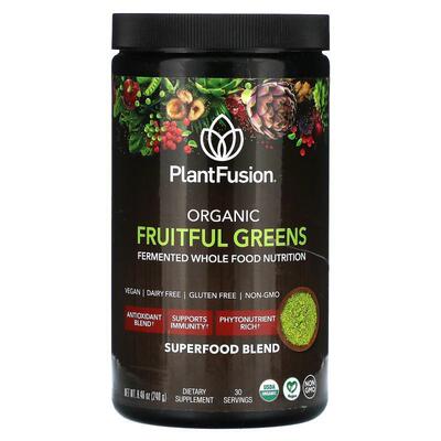 PlantFusion,Organic Fruitful Greens, 8.46 oz (240 g)